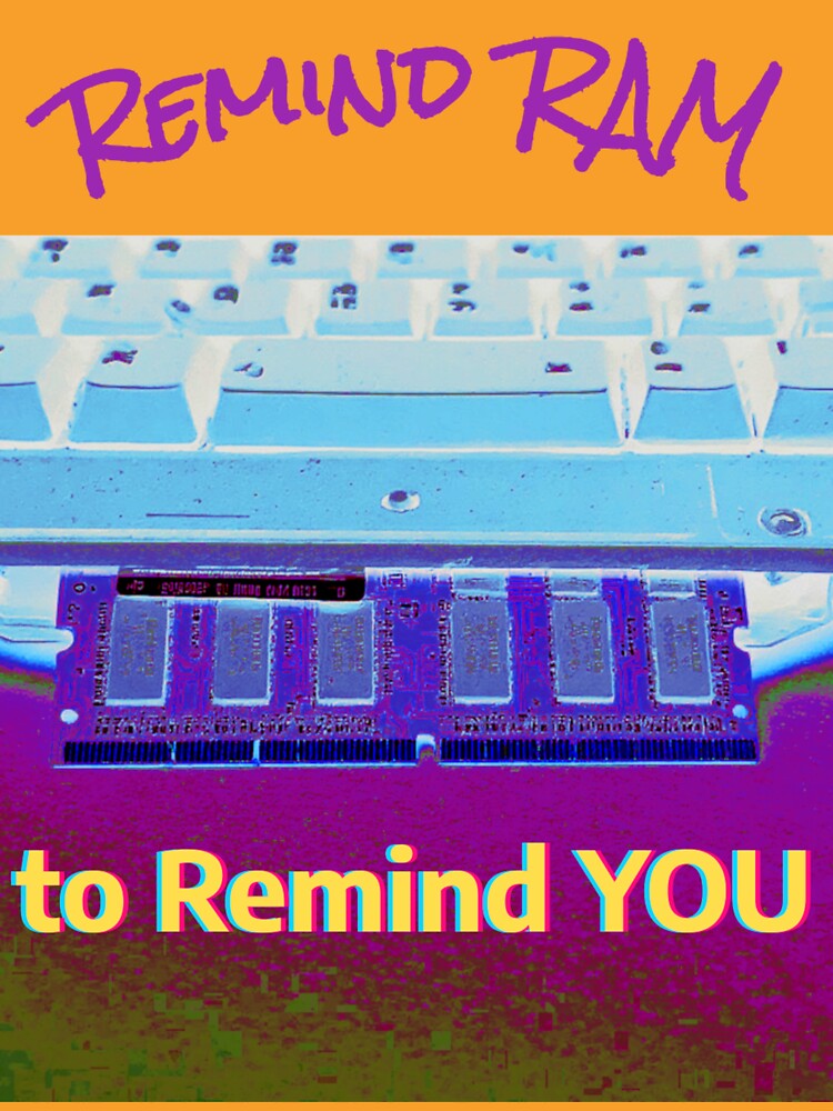 Remind RAM, a computer humor gift, for the geek and computer lover by PiperParrot