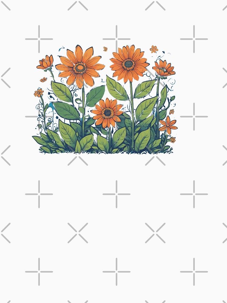 orange wildflowers by stickersvnzla