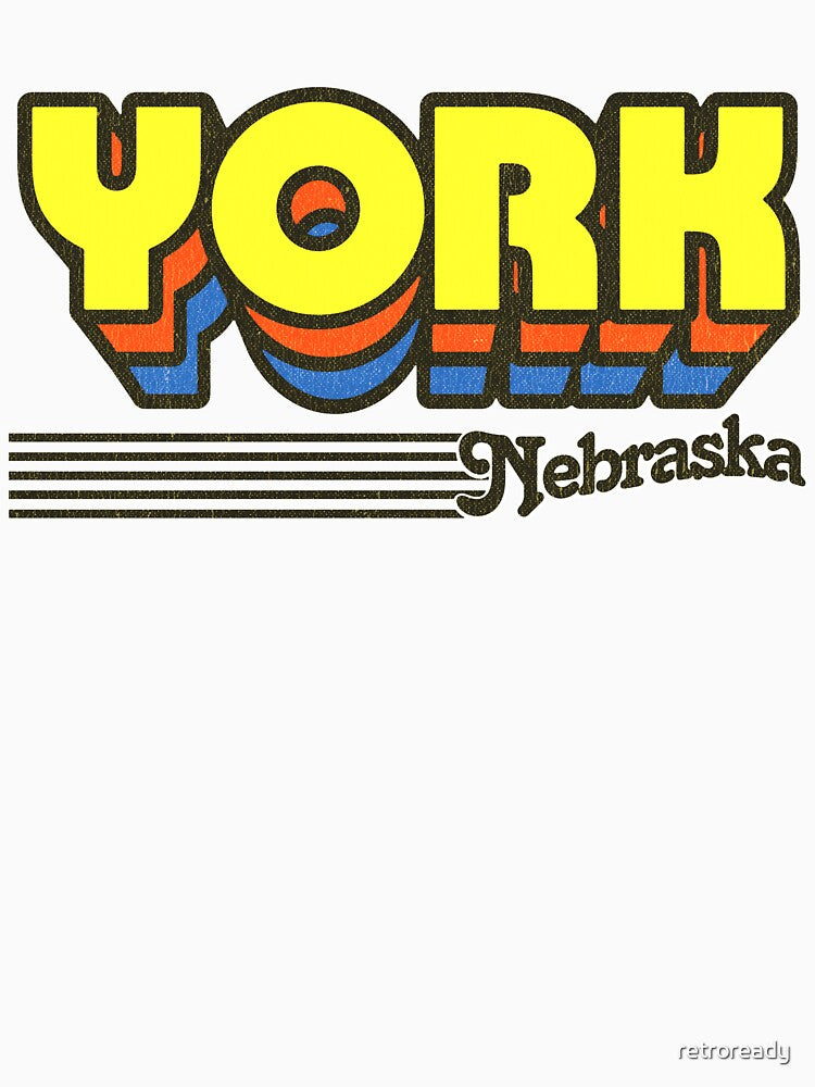 York, Nebraska | Retro Stripes by retroready