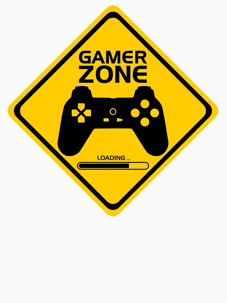 GAMER ZONE Loading computer electronic video game funny by SolidEarthArt