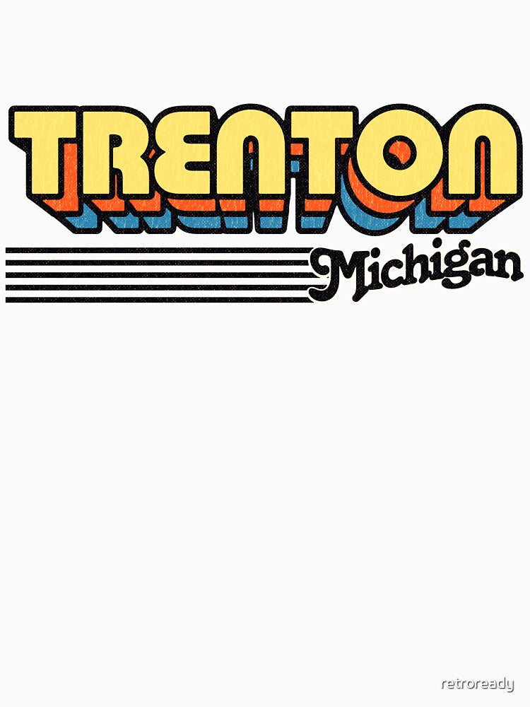 Trenton, Michigan | Retro Stripes by retroready