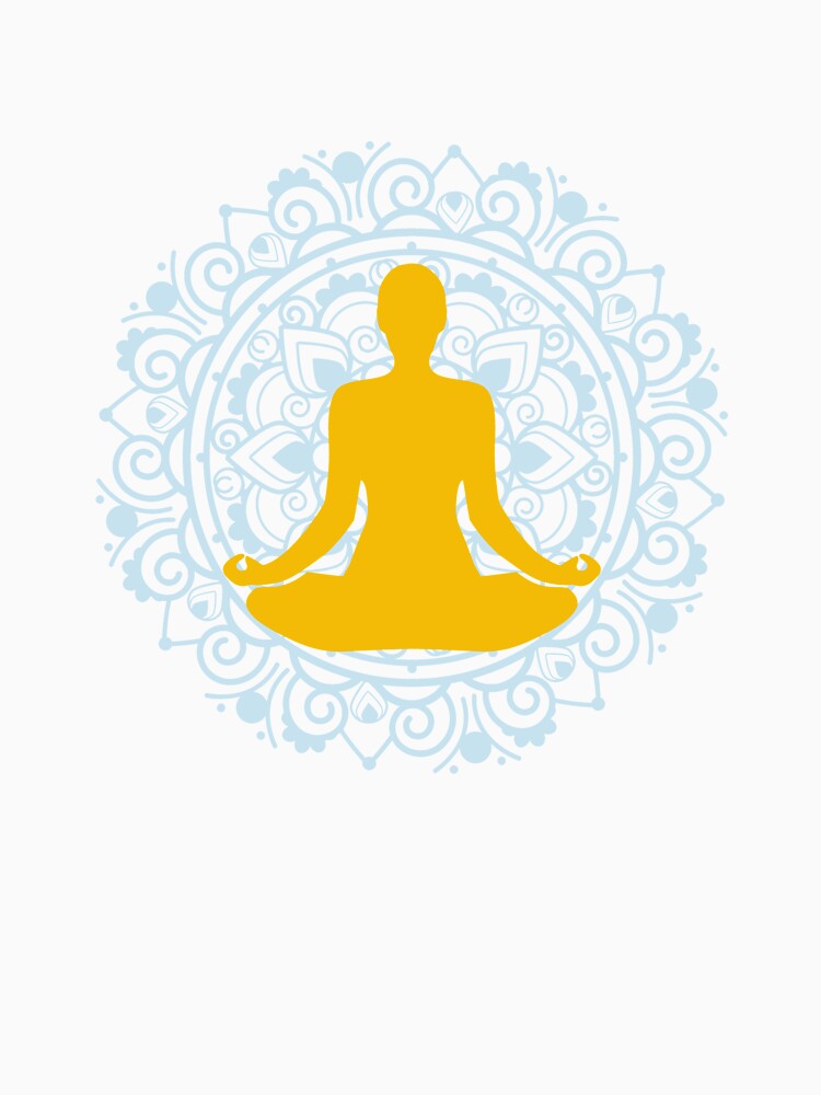 Yoga padmasana pose Mandala by Khushi Graphics
