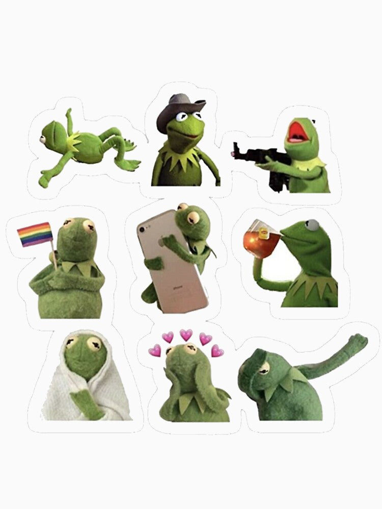 Kermit meme sticker pack Sticker by Mister Y ART