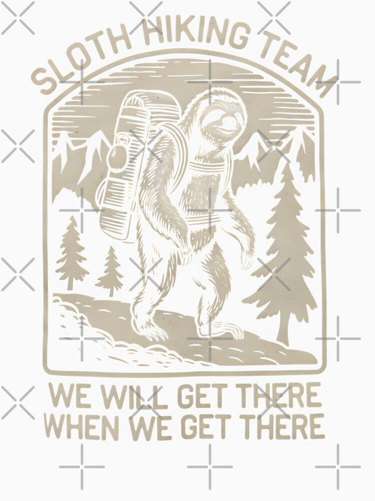 Sloth Hiking Team - We will get there, when we get there, Funny Vintage by bluel_evin