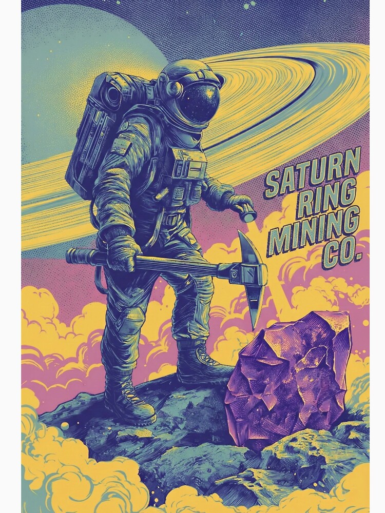 Retro Sci-Fi Astronaut Poster by Cosmic Cactus