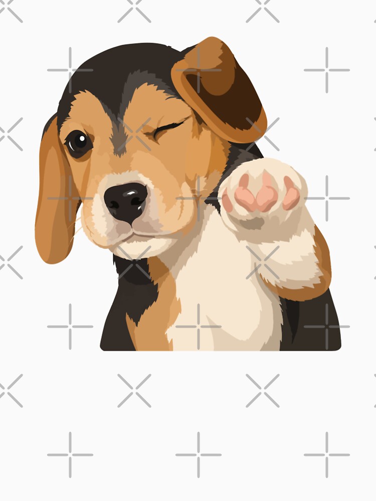 Winking Beagle Meme Illustration by PrintondemArt