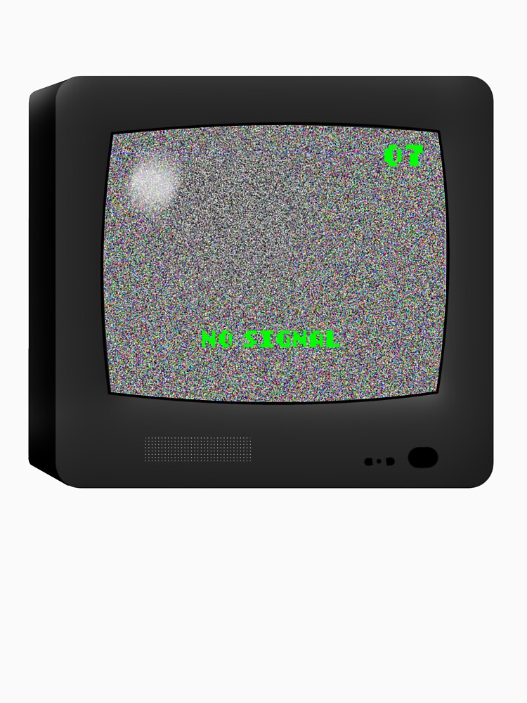 No Signal CRT TV Illustration – Retro Static Screen Aesthetic by DefektivPerfect