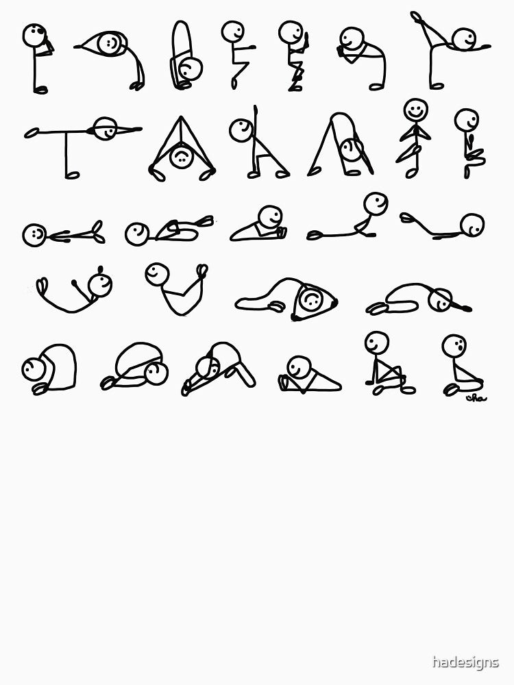 Hot Yoga : 26 plus 2 {Black Figures} by hadesigns