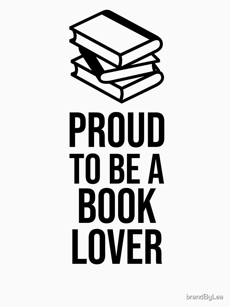 Proud to be a Book Lover - Minimalist Line Art Icon by brandByLea