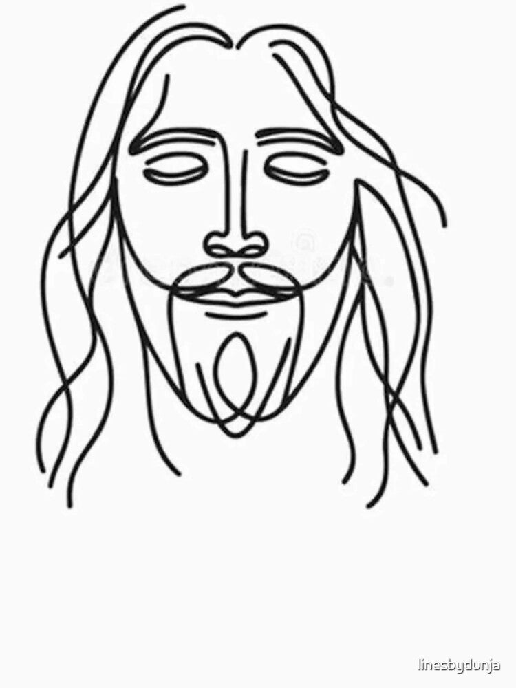 Sacred Line Art Portrait by linesbydunja