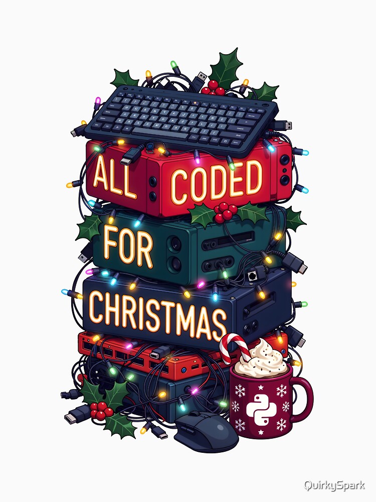 All Coded For Christmas Programmer Joke by QuirkySpark