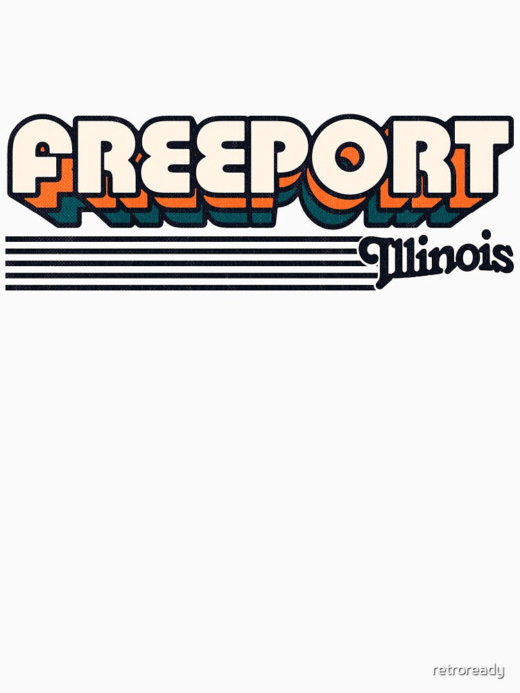 Freeport, Illinois | Retro Stripes by retroready