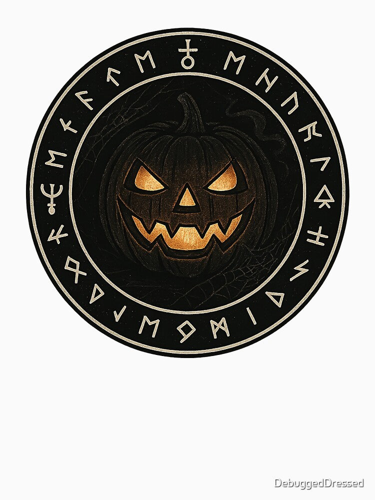 Cursed Pumpkin Alchemy Seal – Dark Academia Halloween Design by DebuggedDressed