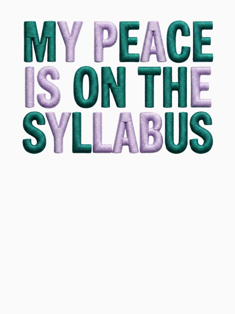 Nursing Student Peace | Syllabus 3D Puffy Embroidery Design by The Niche Lab