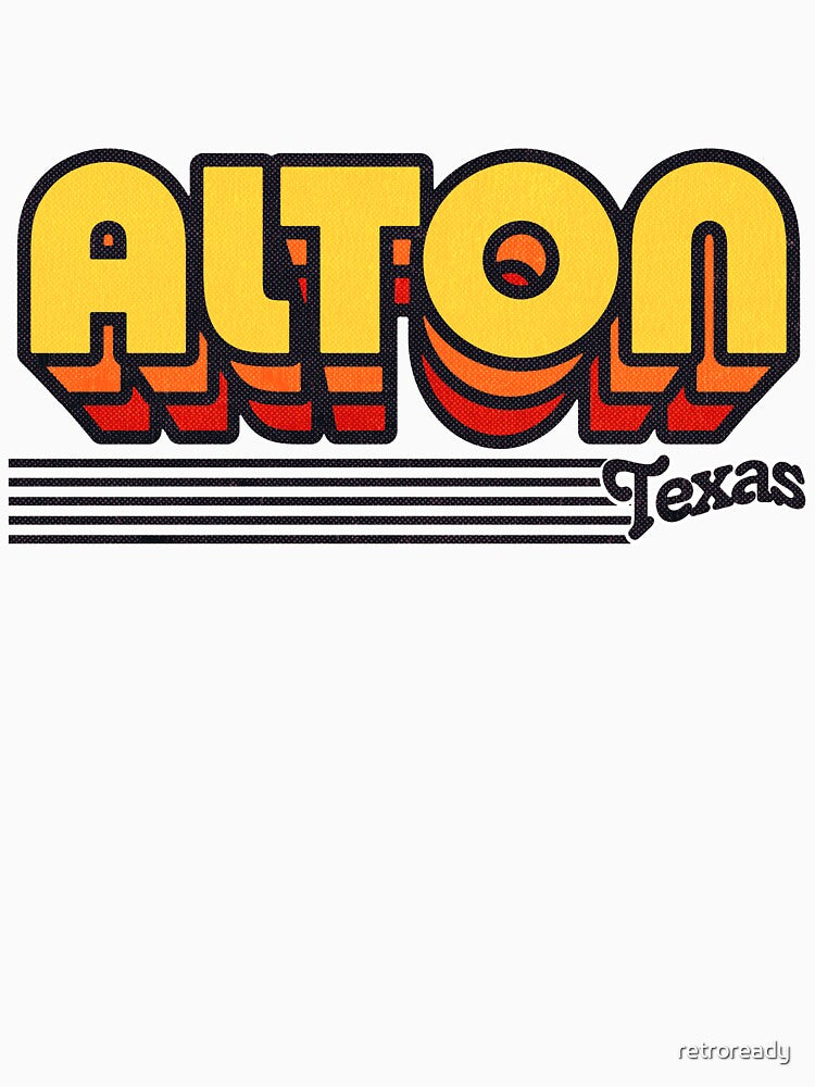 Alton, Texas | Retro Stripes by retroready