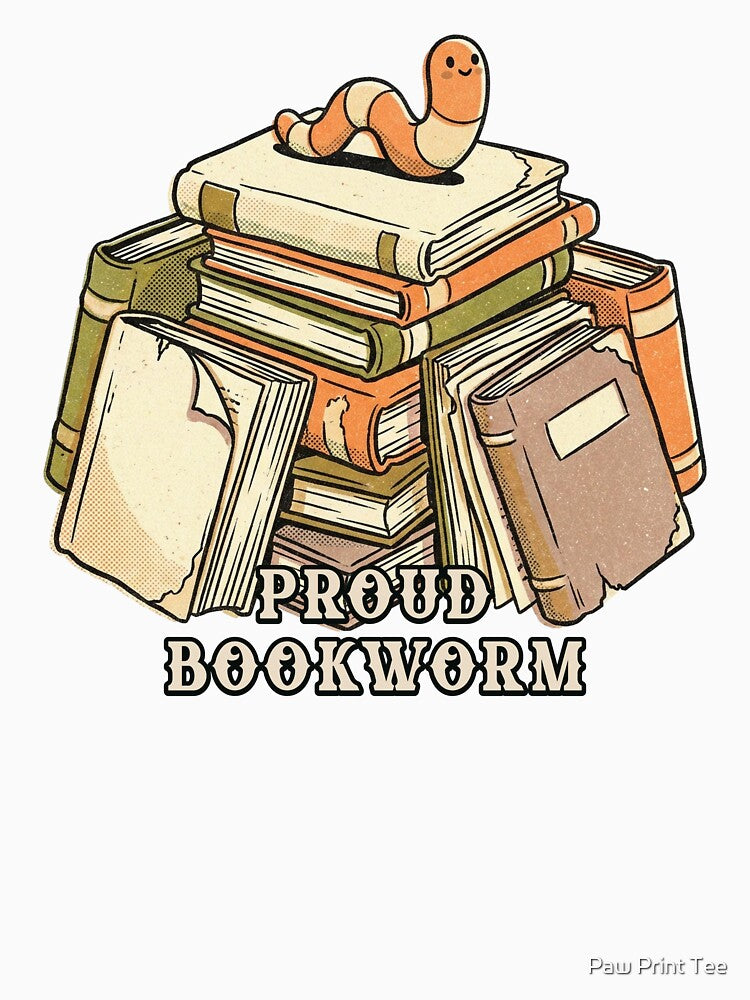 Proud Bookworm by Paw Print Tee
