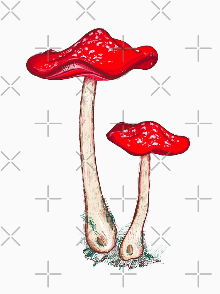 Mushrooms. Cute Agaric by Dina Stoianova