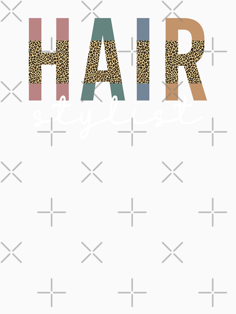 Hair Stylist cheetah leopard typography | Hairdresser | Hair and makeup artist gifts by Violet Treasures