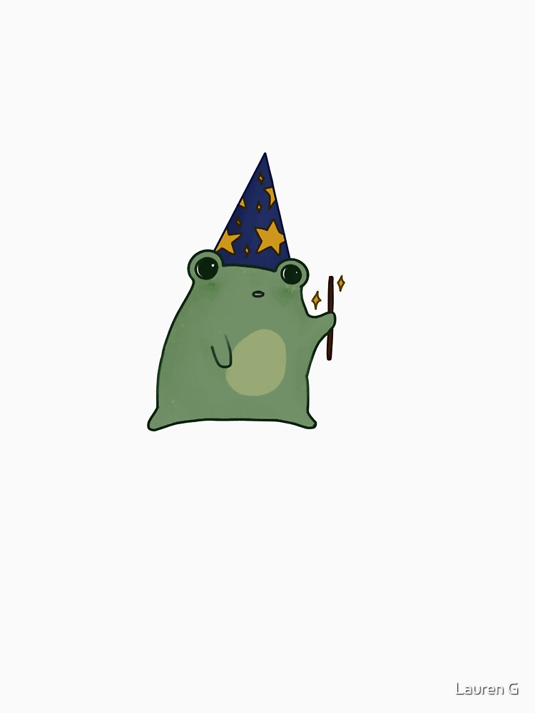 frog wizard with wand by Lauren G