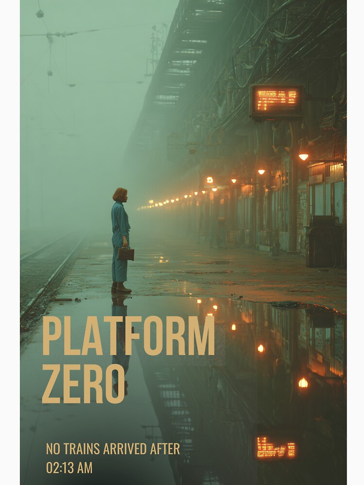 PLATFORM ZERO | Atmospheric Retro Sci-Fi Resistance Poster | Vera Lind Series by THE VESSEL ARCHIVE