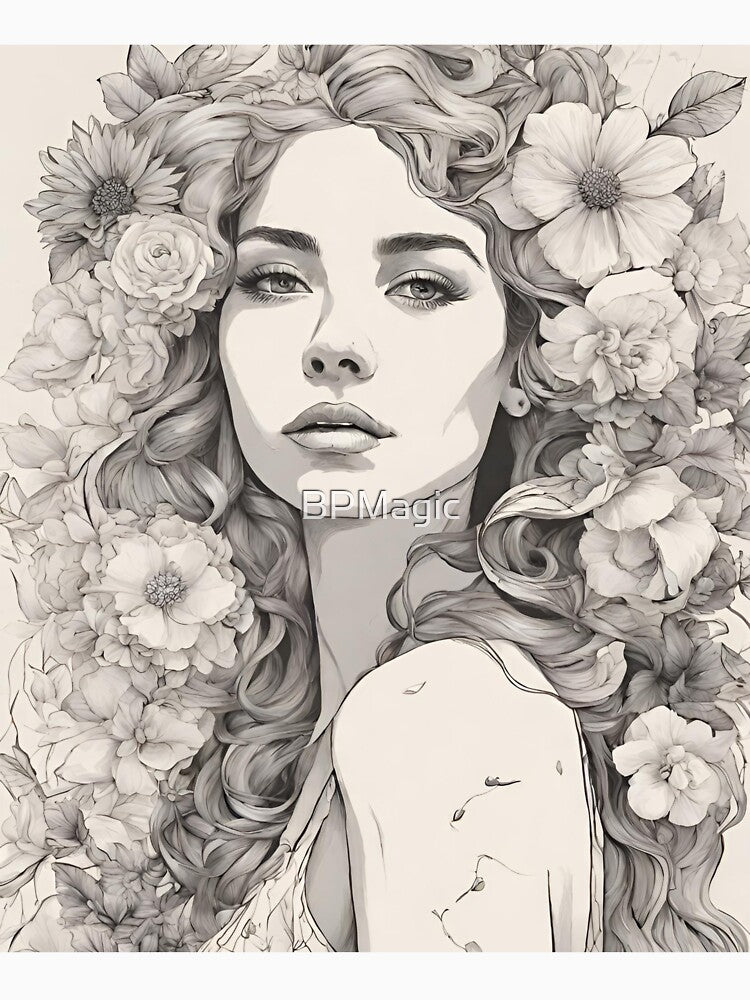 Carla, Lineart Wallart by BPMagic