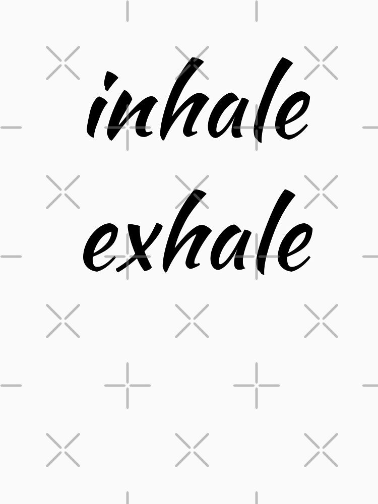 Funny Humor Exercises Shirt Gift For Women Men Inhale Exhale by Sandydesign