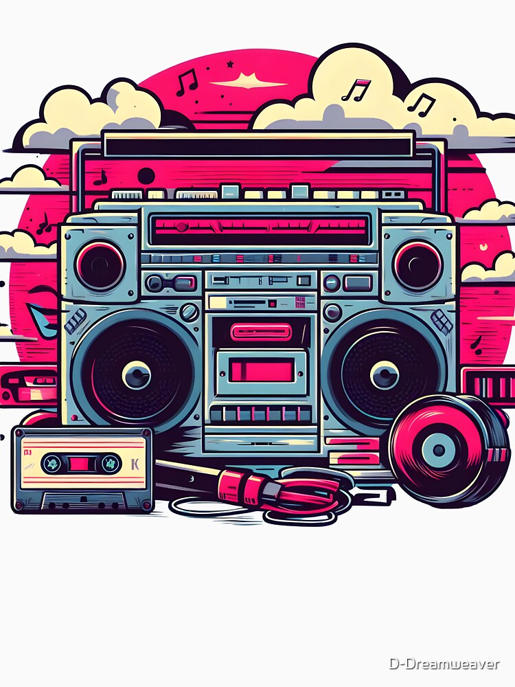 90's Retro Boombox by D-Dreamweaver