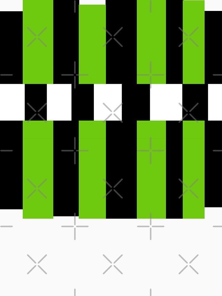 Green Black Geometric Pattern – Bold Minimalist Techno Grid by Caramelo streetwear