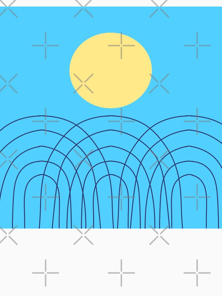 Abstract Illustration of a Blue Circle with Overlapping Lines on a blue Background by Beautiful art store