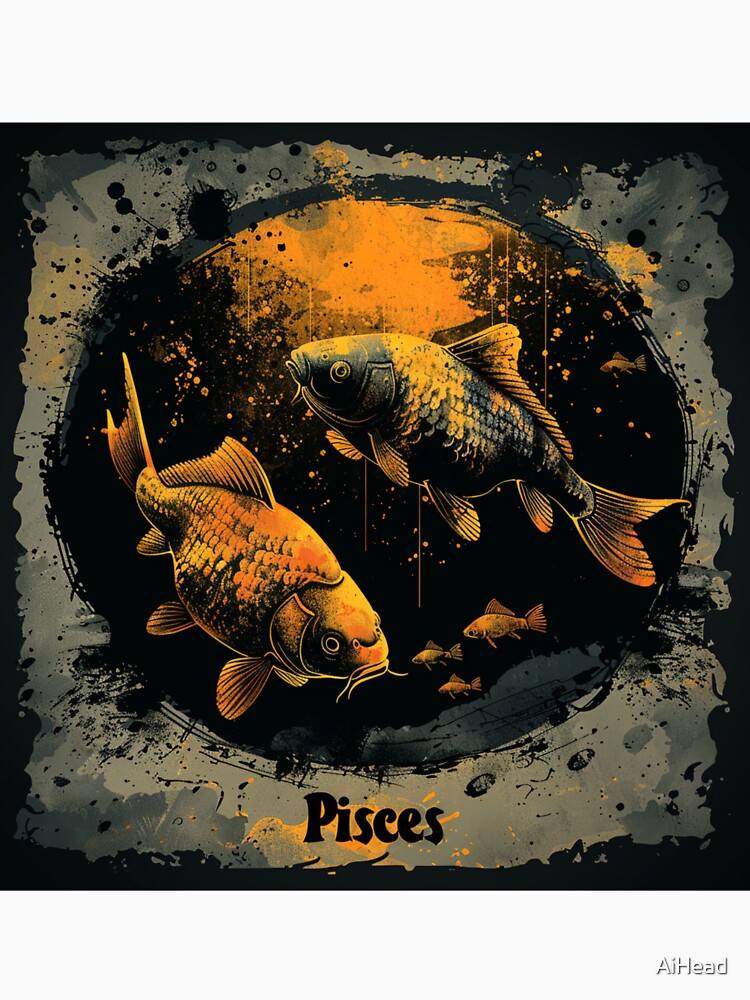 Grunge Style Pisces Zodiac Sign by AiHead