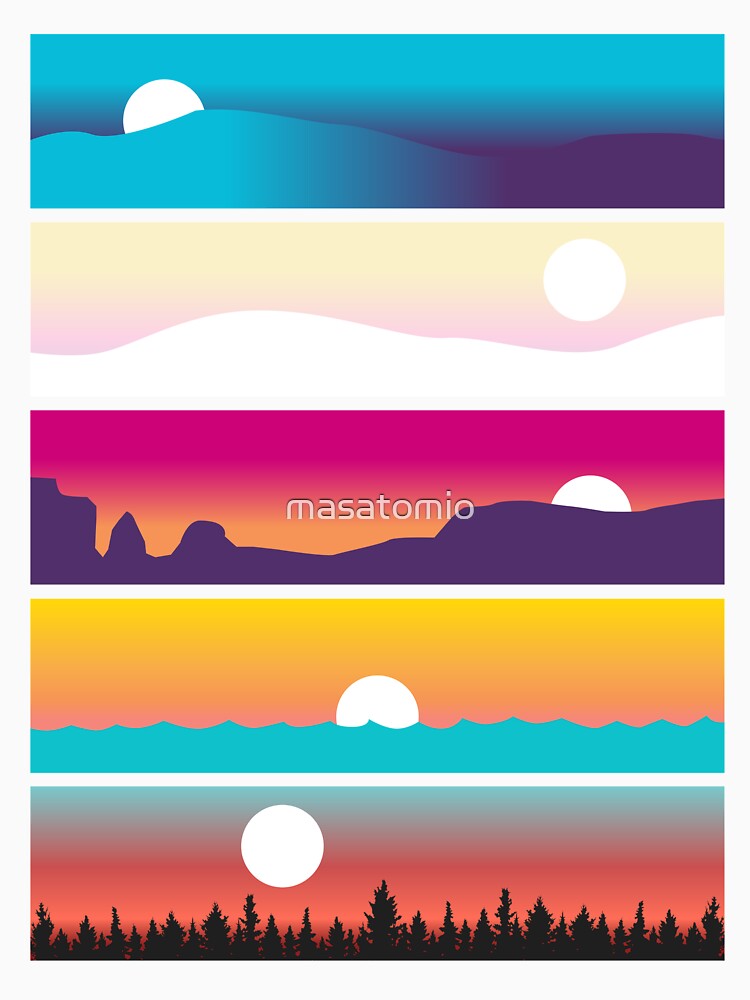 Five colorful sunsets of our planet by masatomio