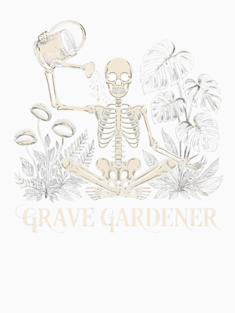 Vintage Skeleton Gardener - Spooky Aesthetic Plant Lover by Pukisdaizi