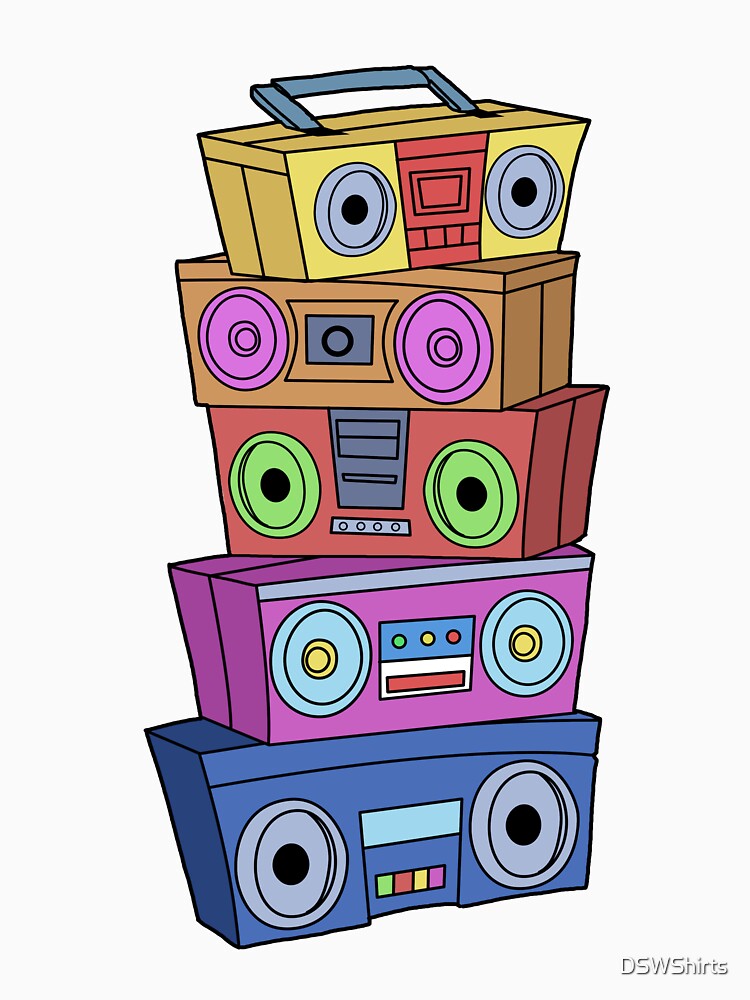 90s Hip Hop Gifts Women Men Ghettoblaster Classic Hip Hop by DSWShirts