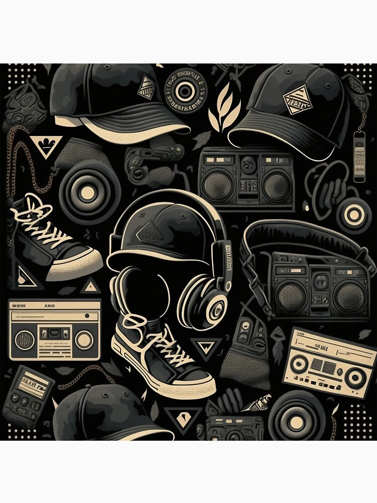 Black History Month Classic HipHop Pattern by fakeSavian