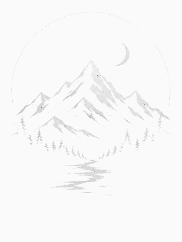 Minimalist Mountain Night Design by MySthore