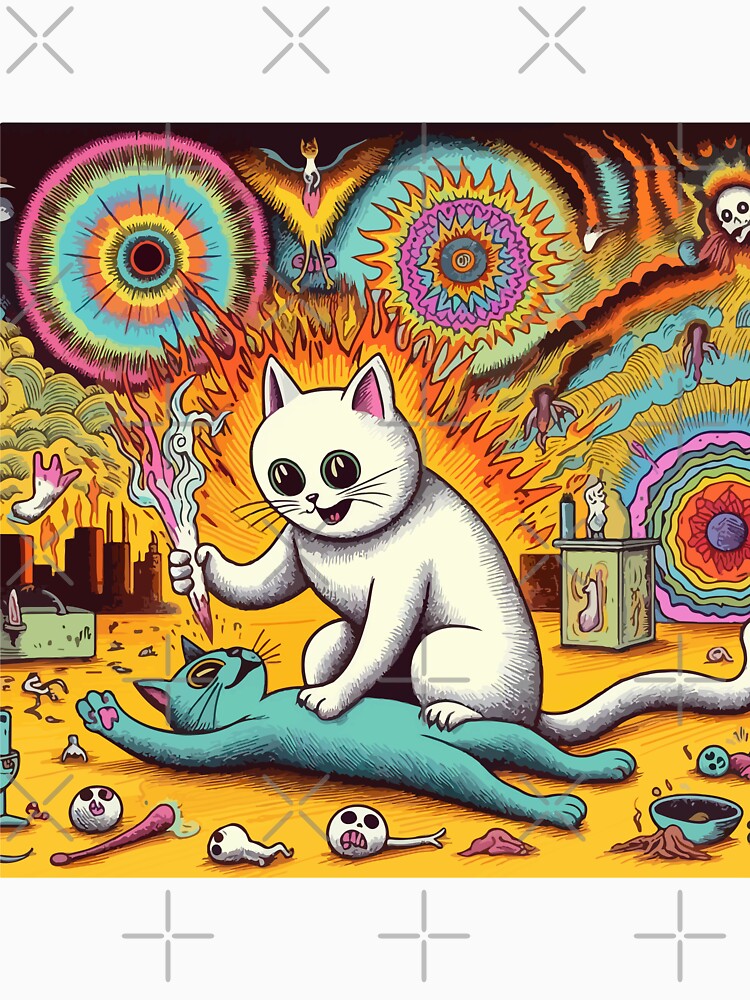 Cosmic Cat in the Psychedelic World by Gacram