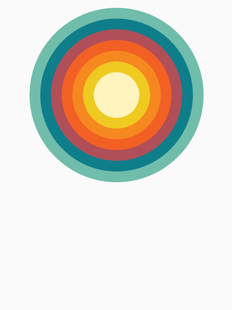 Retro Color Circles – Minimalist 70s Design by NiceHatHarry