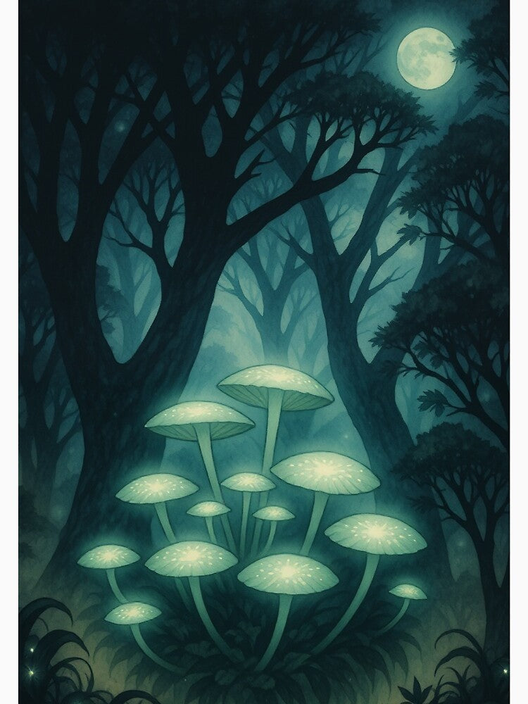 Enchanted Moonlit Mushrooms by The Rogue Mark