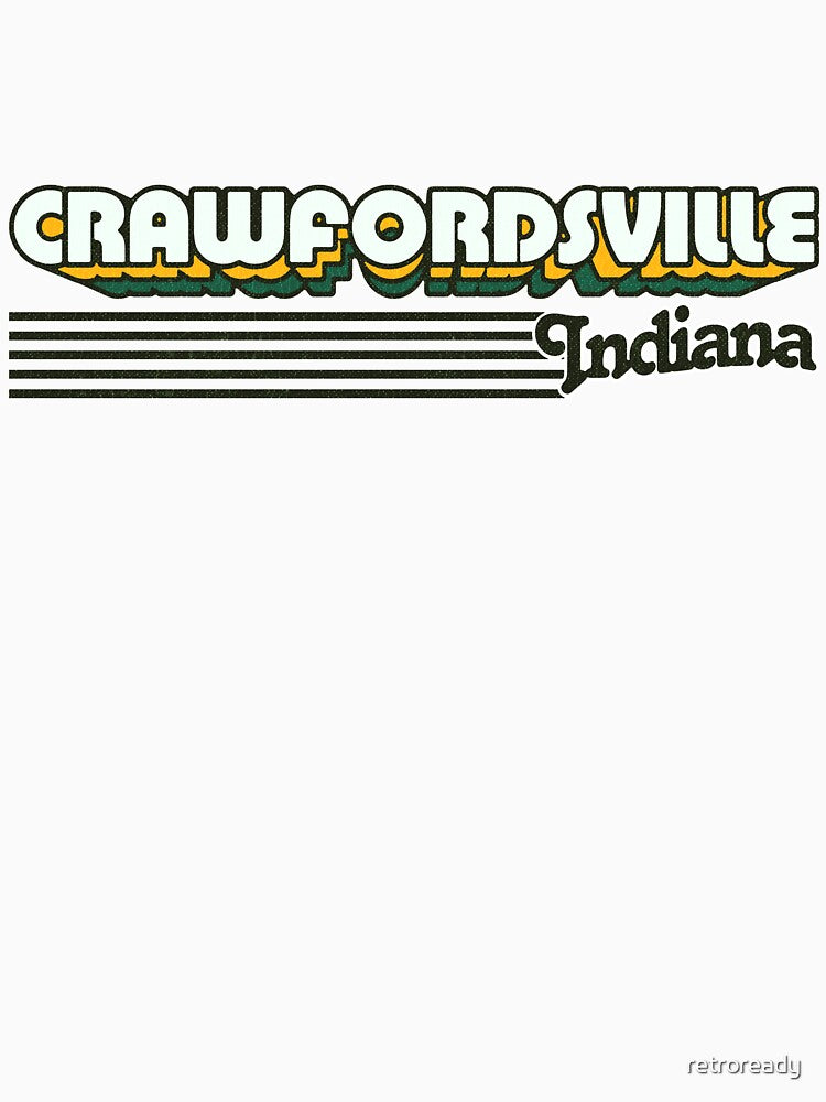 Crawfordsville, Indiana | Retro Stripes by retroready
