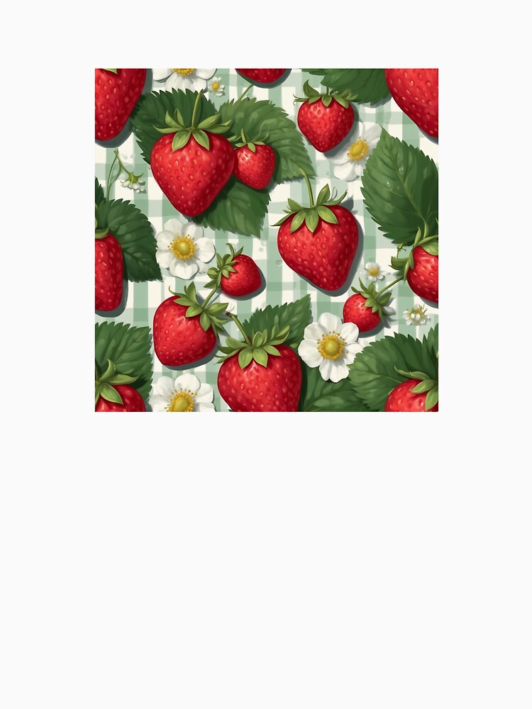 Strawberry Picnic Pattern – Juicy Summer Vibes by Vikart Studio