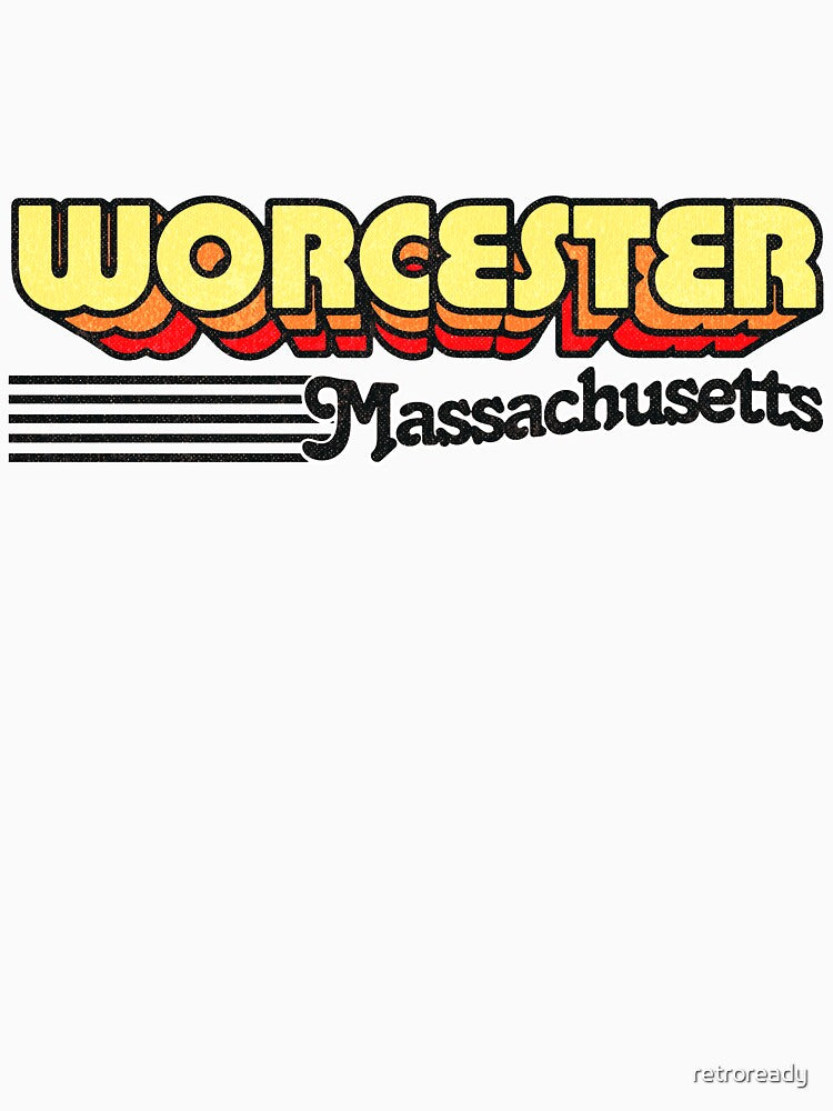 Worcester, Massachusetts | Retro Stripes by retroready