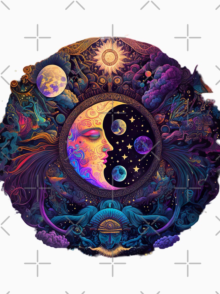 A cluster of different moons orbits around a strange universe by LLdreams