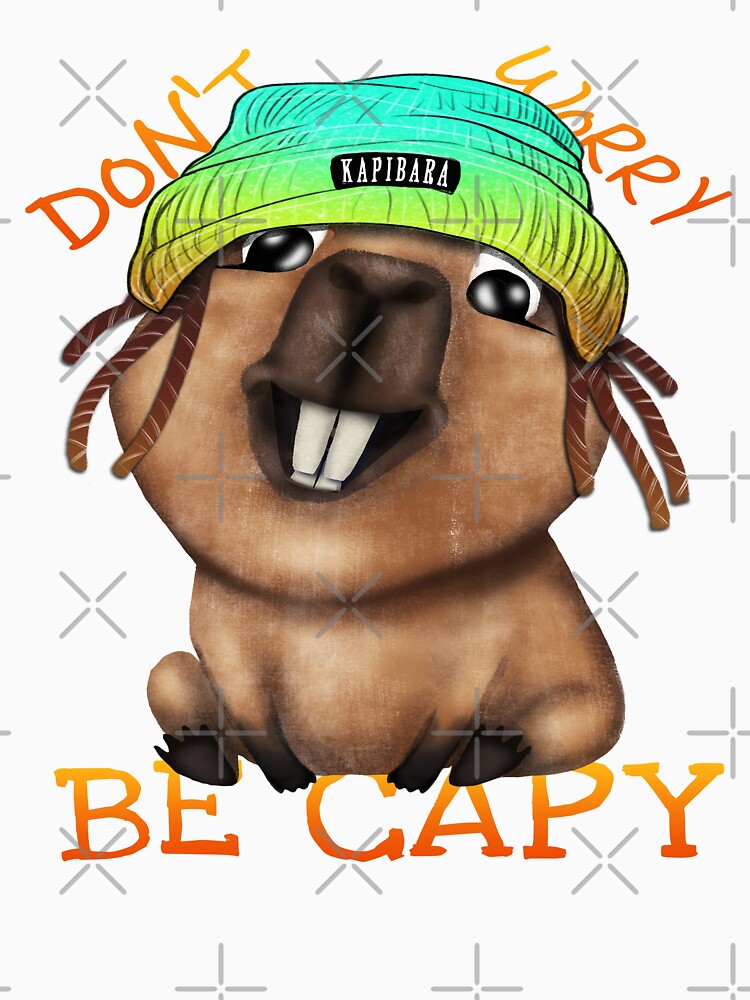 Rasta Capy Tee - Peace, Love, and Capybara by PrezencikABC