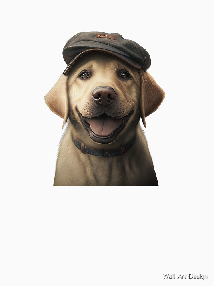 Cute Labrador Vintage Painting by Wall-Art-Design