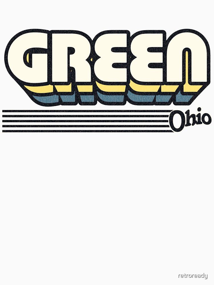 Green, Ohio | Retro Stripes by retroready