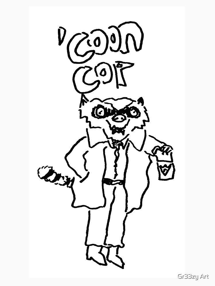Racoon Cop by Gr33zy Art
