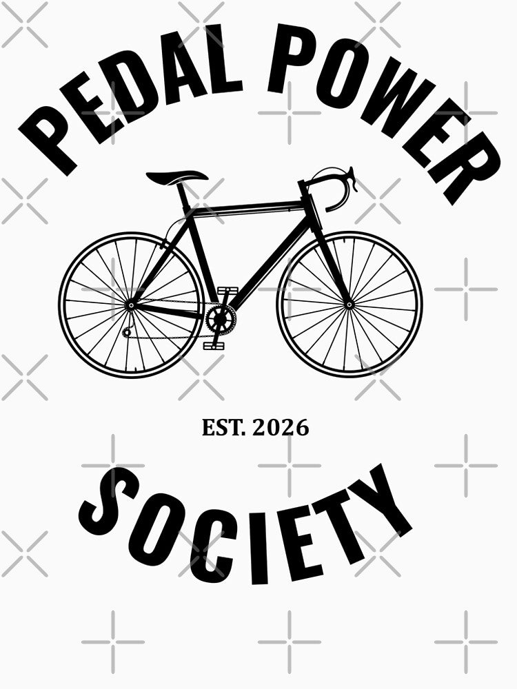 Pedal Power Society Cycling Badge - Urban Bike Club Design by ChainPower