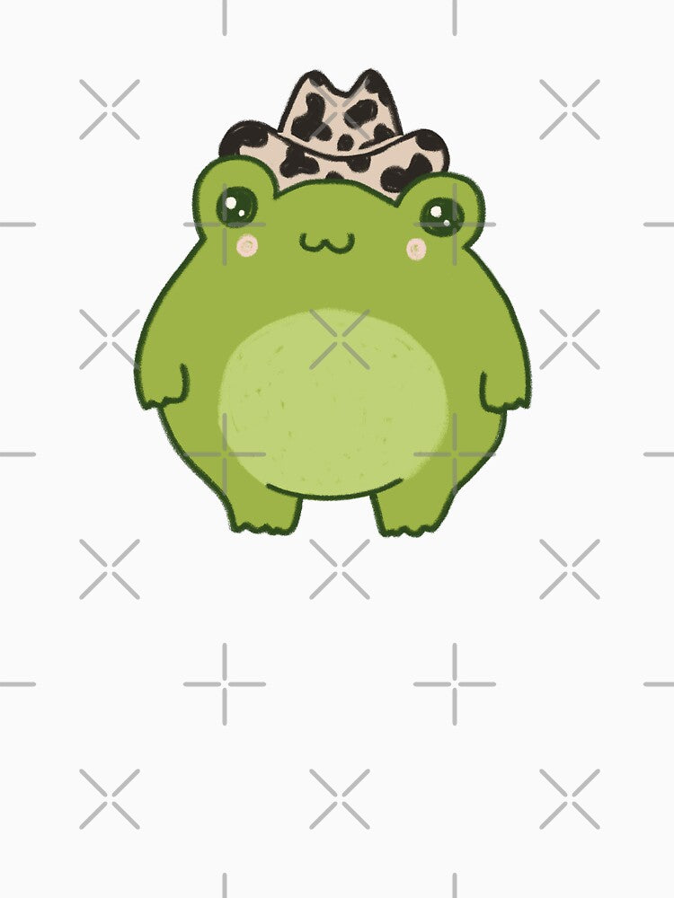 Cute Frog Sheriff with Cowboy Hat: Kawaii Aesthetic Froggy, Pastel Chubby Teen Cowgirl, Western Rodeo Country Love by MinistryOfFrogs