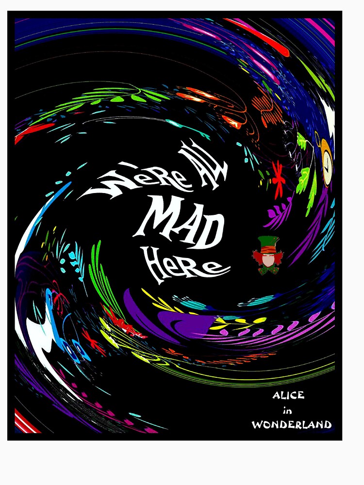 ALICE in WONDERLAND : Abstract Psychedelic Mad Fantasy Print by posterbobs