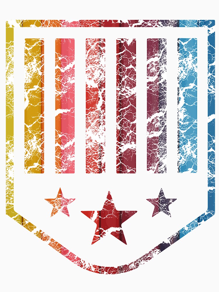 American Stars Emblem T-Shirt | Rainbow Color Design Tee by AllStarMerch
